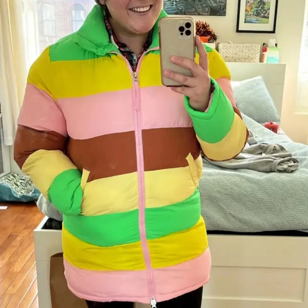 New Rachel Antonoff x Free People Terry Colorblock XS & Med Pink Striped Coat - Picture 13 of 16